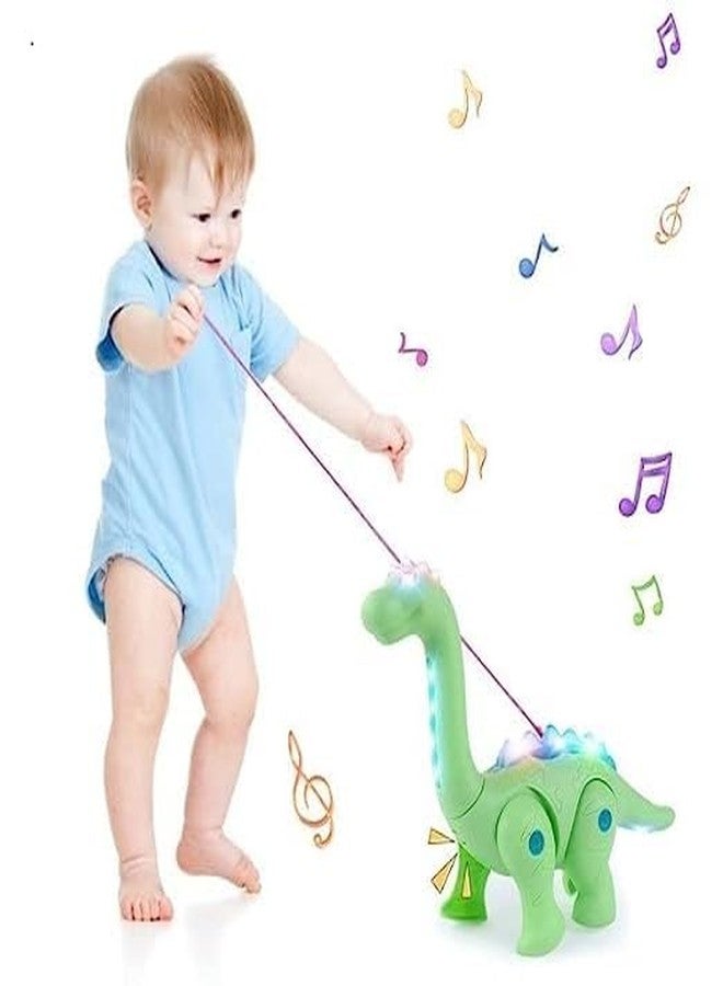 TEMSON Musical Dinosaur Toy for Kids with Colorful Lights and Pull Along Function. - Image 3